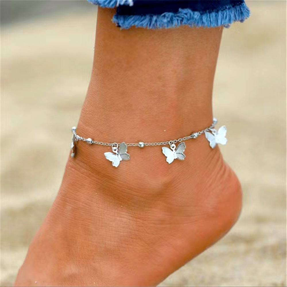 Minimalistic Silver 925 plated Butterfly Anklet
